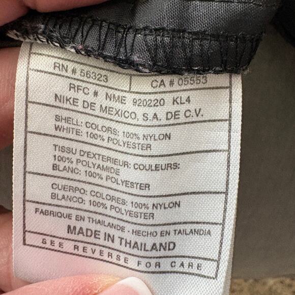 Vintage Nike V Neck Windbreaker Jacket Black Blue Trim XL 90s Y2K Streetwear - Picture 9 of 10